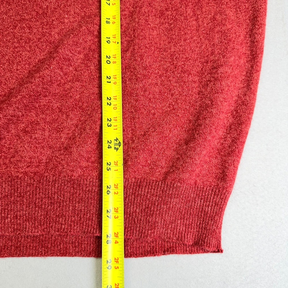 Jos. A. Bank Sweater Mens Large Red 100% Cashmere V-Neck Executive Collection - Picture 5 of 6